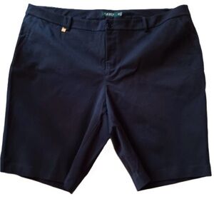 Lauren Ralph Lauren Plus Size Navy Blue Chino Shorts Women's Size 22W/22+